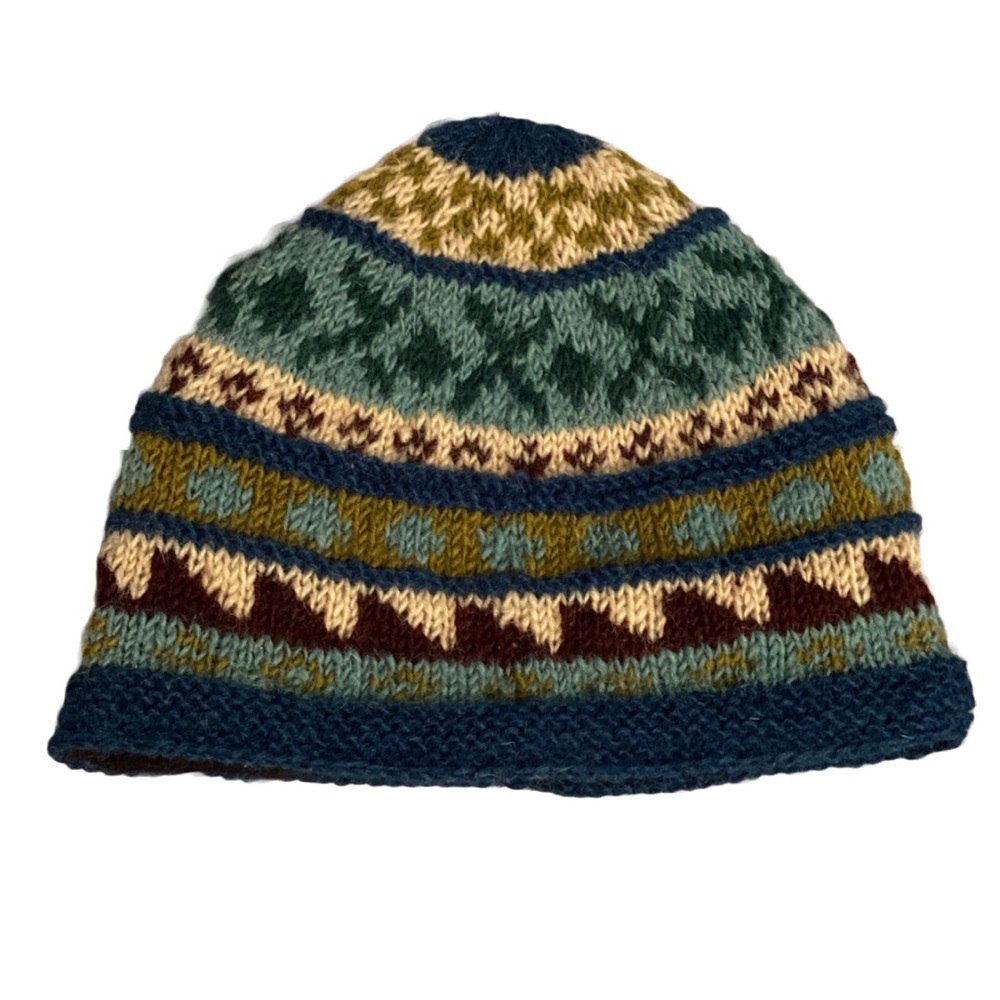 NWOT Feelgoodz 100% wool, fully fleece lined hat. Made in Nepal.